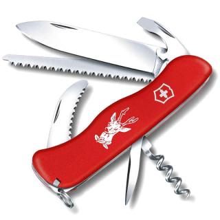 Nůž Victorinox Hunter (švýcarský nůž 0.8573 červený lovecký ergonomická rukojeť 11,1 cm)