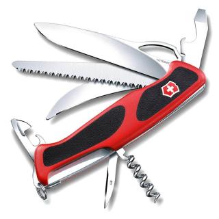 Nůž Victorinox RangerGrip 57 Hunter (kapesní nůž s 13 cm rukojetí 0.9583.MC červenočerný)