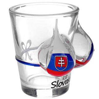 Půldecák Slovakia Prsa (Skleněná štamprle 50ml)