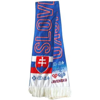 Šála Slovensko modrý (Šála s národními symboly Slovenska pro sportovní fanoušky)