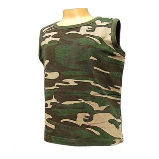 Tričko bez rukávů dětské MILITARY M1 woodland (camouflage woodland zn. ERA)