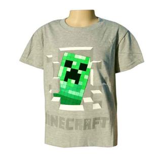 Tričko dětské Minecraft šedé (tričko pro děti)