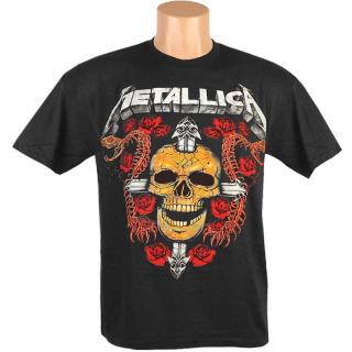 Tričko Metallica Skull Latin Cross (Metallica hudební tričko)