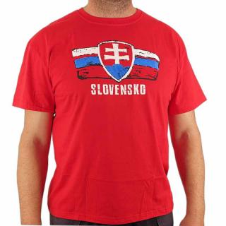 Tričko Slovensko slovenský znak červené (tričko Slovensko nejen pro sportovní fanoušky)