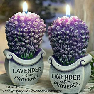 Voňavá svíčka Lavender 1ks Dárkové balení (aromatická svíčka ve tvaru levandulové kytičky)