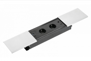 Zápustná zásuvka PRESTINO bílý, USBA + C, RJ45, HDMI