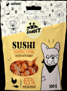 MR.Bandit SUSHI kuře s rybou 80g/500 g Balení.: 500 g