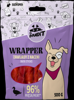 Mr.Bandit WRAPPER kachna na tyčinkách ze surové kůže 80g/500 g Balení.: 500 g