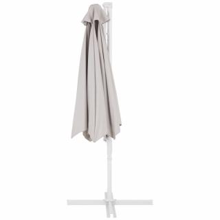 Boční slunečník zahradní béžová + bílá konstrukce, kulatý, 300 cm