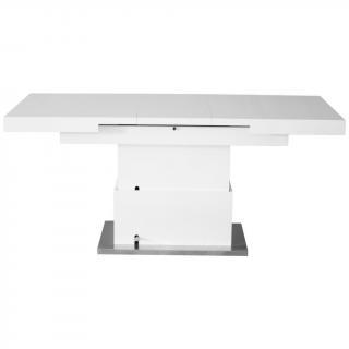 Výsuvný konferenční / jídelní stůl s nastavitenou výškou 2v1, 80x133-170x51-77 cm