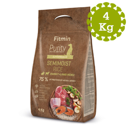 Fitmin dog Purity Rice Semimoist Rabbit&Lamb - 4 kg