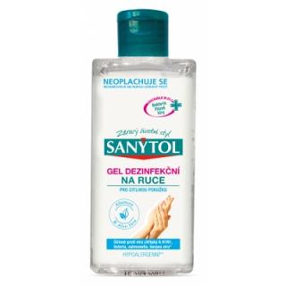 Sanytol dezinfekční gel na ruce pro citlivou pokožku -alantoin & aloe vera – 75 ml  + vzorek zdarma