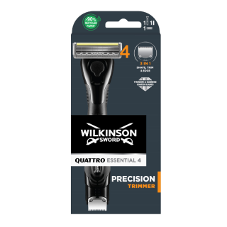 Wilkinson Quattro Titanium Precision - holicí strojek + 1 náhradní hlavice