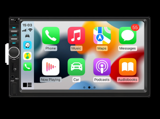 Podofo 2DIN autorádio 7518B s CarPlay a AndroidAuto