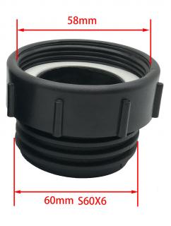 Přechodka jemný závit 58 - 62 mm VYBERTE průměr závitu JEMNÝ: 58 mm