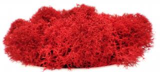 Sobí mech 1kg barva červená, finský Polarmoss (Reindeer moss Red) v kartonu