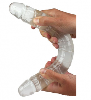 Oboustranné dildo Crystal (34 cm)