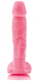 Růžové realistické dildo Firefly 5  (svítí ve tmě)