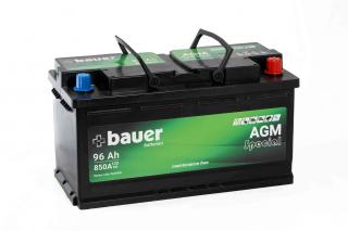 Autobaterie BAUER AGM 96Ah 12V 850A