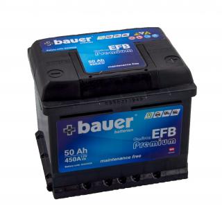 Autobaterie BAUER Carbon EFB 50Ah 12V 450A