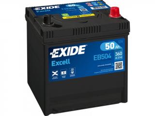 Exide excell  50Ah, 12V, EB504