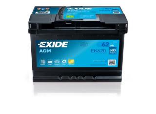 EXIDE Start-Stop AGM 12V 62Ah EK620