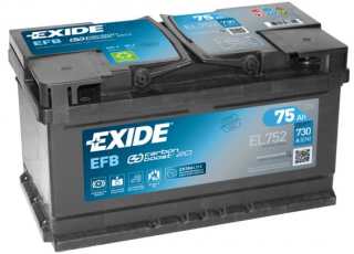 Exide start-stop  EFB 75Ah, 12V, EL752