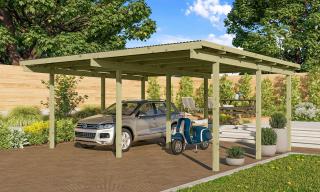 dvojitý carport KARIBU ECO 1A 62035 LG1879 Varianta: dvojitý carport KARIBU ECO 1A 62035 LG1879