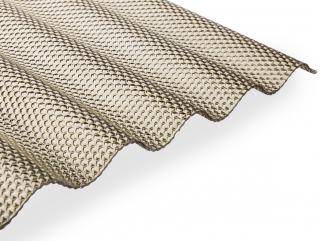 Gutta Polykarbonátová vlnitá deska Guttagliss WABE bronz Varianta: 2500 x 1050 mm