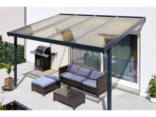 Gutta Terrassendach Premium - bronzový akryl / antracitová konstrukce Varianta: pergola 9,14 x 5,06 m