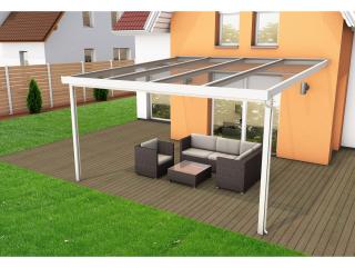 Gutta Terrassendach Premium - VSG sklo / bílá konstrukce pergola Varianta: 10,14 x 3,06 m