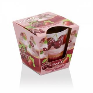 BARTEK CANDLES svíčka ve skle Fruits Muffins 115 g - Cherry and Strawberry