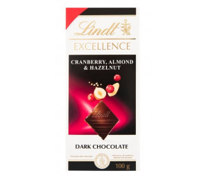 Lindt Excellence cranberry, almond & hazelnut 100 g