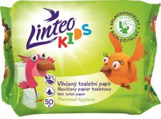 Toaletní papír Linteo KIDS vlhčený splachovatelný, 50 ks