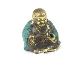 Budai z mosazi 5 cm (Veselý Buddha pro štěstí a na tyčinky)