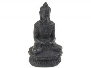 Buddha z Indie 14 cm (Buddha z epoxidové pryskyřice černý)