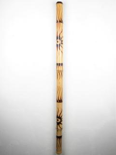 Didgeridoo z bambusu se sluníčkem 120 cm (Přírodní dechový hudební nástroj)