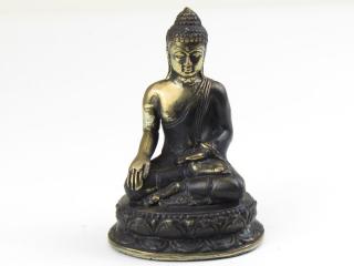 Kovová soška Buddhy 10 cm (Nádherný Buddha bronze z Indonésie)