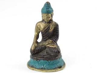 Kovová soška Buddhy 8 cm (Nádherný Buddha bronze z Indonésie)