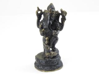 Kovová soška Ganéša 14 cm (Krásná soška z kovu bronze)