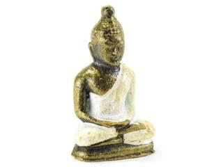 Socha Buddhy z pryskyřice 7 cm bílá (Buddha z Indonesie)