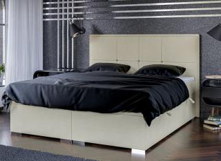 Boxspring postel Carre s úložným prostorem, matrace, rošt a topper v ceně, 120 × 200 cm Úložný prostor: S úložným prostorem/pístové otevírání +990 Kč