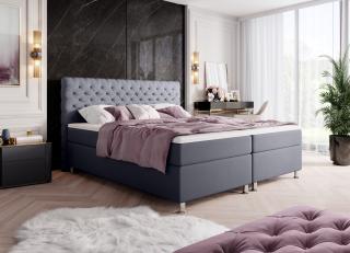 Boxspring postel Luxury Dream bez úložného prostoru Velikost postele: 120 × 200 cm, Výběr matrace: Oboustranná pružinová matrace - středně tvrdá/tvrdá…