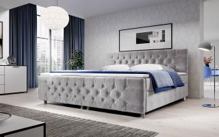 Boxspring postel VALENCIE LUX bez úložného prostoru Velikost postele: 120 × 200 cm, Výběr matrace: Oboustranná pružinová matrace - středně tvrdá/tvrdá…