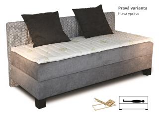 Postel boxspring NOVO s úložným prostorem a dlouhým čelem, 80×200 cm, matrace a rošt v ceně Velikost postele: 80 × 200 cm, Strana: Pravá