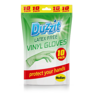 Duzzit rukavice vinylové velikost M 10ks IDDRZ364dac6f-4680-44a7-b2a8-e56b87ce63bd