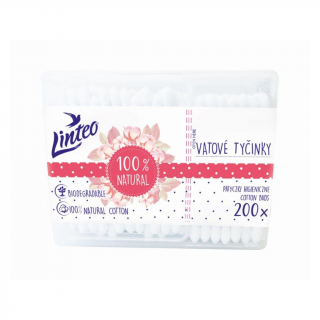 Linteo papírové vatové tyčinky 100% natural box 200ks IDDRZa6757c95-1fb3-4126-8cb6-959decdee56b