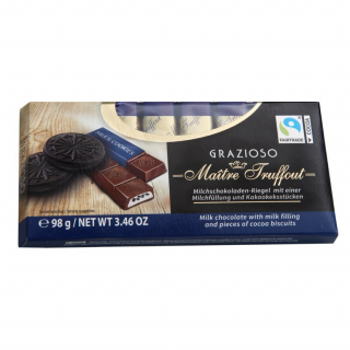 Maitre Truffout Grazioso Mléčná čokoláda s kousky sušenek 100 g IDDRZ3218dd07-0f08-47b6-9900-17c722b13dca