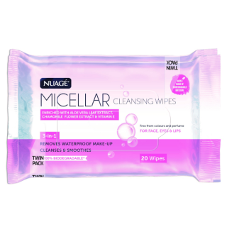 Nuage Micellar pleťové čistící ubrousky 3in1, pro všechny typy pleti 2x20ks IDDRZb6a88348-8cc5-40f1-8d76-b5b2f88286bf