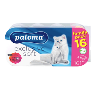 Paloma toaletní papír Exclusive soft 3vrstvý 16 ruliček IDDRZbd3828ff-329f-48e7-a5ca-3098b71dd922